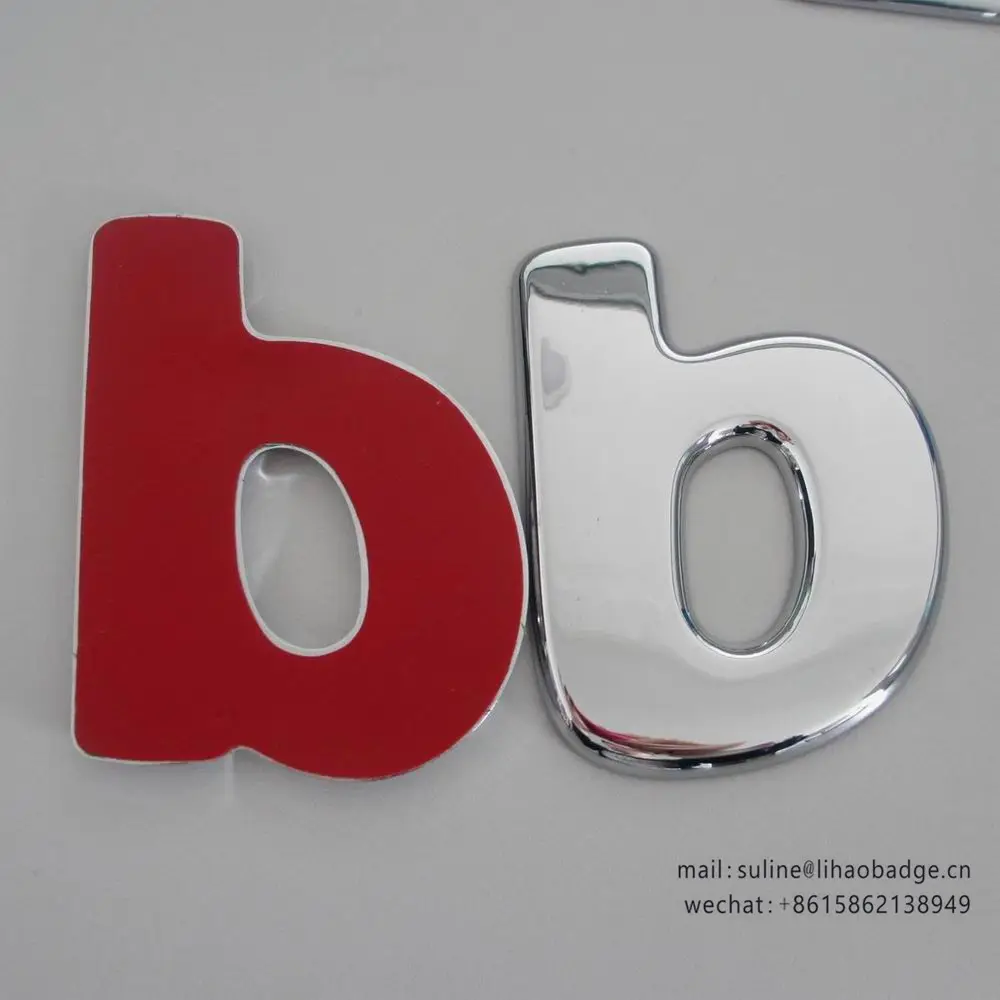 Блестящие хромированные Автомобильные буквы из АБС-пластика, 3d хромированные пластиковые буквы и цифры, самоклеящиеся декоративные наклейки для автомобиля