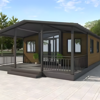 Maison préfabriquée extensible en conteneur à toit incliné imperméable - Villa capsule, maison familiale mobile préfabriquée portable de petite taille