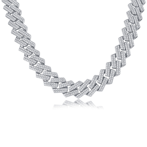VVS Moissan ite Diamond Sterling Feiner Schmuck Pass Diamant tester Miossanite Hip Hop Iced Out Halskette 8mm Miami Cuban Link Chain - Product Image 3