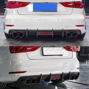 Bộ khuếch tán cản sau bằng sợi Carbon A3 với đèn LED khuếch tán môi phía sau Bộ chia cơ thể cho Audi A3 Sline S3 14-16 - Product Image 6