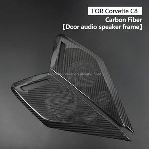ES pour Chevrolet <span class=keywords><strong>Corvette</strong></span> C8 Stingray Sports 2020 <span class=keywords><strong>2021</strong></span> garniture en Fiber de carbone extérieur intérieur porte haut-parleur accessoires - Product Image 6