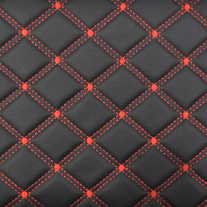 قماش جلد صناعي من البولي فينيل كلوريد متين مع رغوة وتطريز لفرش السيارات وأغطية المقاعد - Product Image 1