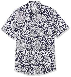 Camiseta de popelina de manga corta para hombre Essentials, cuello estructurado, ajuste regular, estampado de verano, vida informal y uso diario - Product Image 2