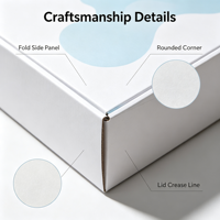 Boîte pliante en papier blanc personnalisée, acceptant les commandes d'échantillons, boîte d'expédition recyclable pour l'emballage de vêtements et de textiles.