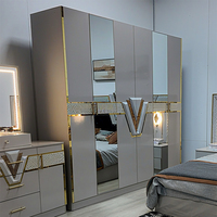 Ensembles de meubles de chambre à coucher modernes et luxueux en bois, avec lit double queen size en cuir, pour chambre principale, à prix abordable