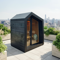 Kit de sauna et spa intelligent d'extérieur exquis, ensemble de hammam en cèdre rouge canadien durable, moderne et humide