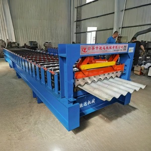Galvanisierte Stahl-Dachblechpresse Maschine glasierte Fliesendachplatte Rolle Formmaschine 780 Große Lichtbogen-Fliesendose - Product Image 2