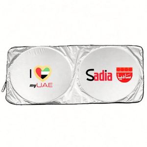 Custom Printing Car Windshield Sunshade Advertising Promotional Sun Reflector Car Sun Shade Cover Front <b>Window</b> with logo - Product Image 2