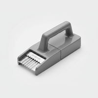 Coupe-légumes mandoline avec lame ondulée rainurée en acier inoxydable, compatible lave-vaisselle, ergonomique, avec support ergonomique en acier inoxydable
