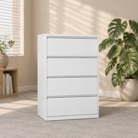 Armoire de classement verticale en métal à 4 tiroirs, en acier, pour bureau, facile à assembler, prix abordable