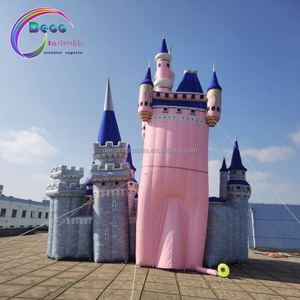 Kỳ nghỉ tổ chức sự kiện trang trí nội thất <span class=keywords><strong>Inflatable</strong></span> mô hình tùy chỉnh <span class=keywords><strong>Inflatable</strong></span> màu xanh lâu đài - Product Image 3