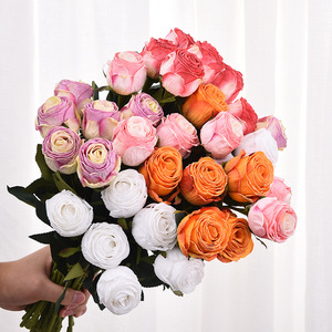 Roses artificielles à tige unique, roses, en polyester, décoration d'intérieur, accessoires de mariage, Saint-Valentin - Product Image 2