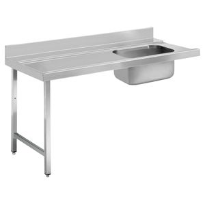 16D11CSM EURAST 1100x750x850mm Mesa de entrada/salida de lavavajillas con 1 equipo de servicio de fregadero - Product Image 1