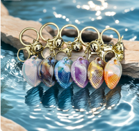 Article Tendance : Porte-clés Coquillage Dégradé en PU – Pendentif Mignon Océanique pour Sac et Voiture, Idéal pour les Couples
