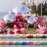 Décoration d'événements géante, ballon gonflable en PVC pour boîte de nuit, fête disco, mariage, sphère flottante dorée argentée, boule miroir gonflable