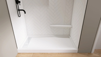 Panneaux muraux de douche Wiselink salle de bain produit de douche en marbre de culture imperméable à l'eau panneau de douche surround de baignoire en marbre de culture