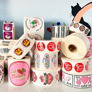 Hot bán nhiều phong cách không thấm nước có thể tháo rời biểu tượng tùy chỉnh cuộn dán tự dính bao bì cuộn nhãn cho chai nước - Product Image 6