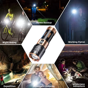 Linterna LED de Alta Potencia, <span class=keywords><strong>Linternas</strong></span> Tácticas Recargables, Linterna de Alto Lumen, Impermeable, para Camping, EDC, Mini Antorcha - Product Image 2