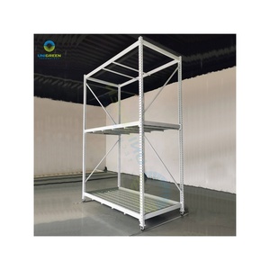 Support de culture vertical d'intérieur mobile Support médical réglable à 2/3/4 couches Système de culture modulaire vertical Bancs à plateaux hydroponiques - Product Image 1