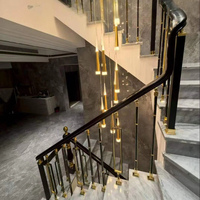 Balustrade décorative personnalisée en aluminium de luxe au design européen pour escalier d'hôtel