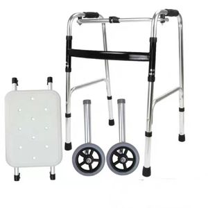 Aluminum Alloy Walker Height Adjustable Four Wheel <b>Rollator</b> For Elderly Mobility Aid - Product Image 3