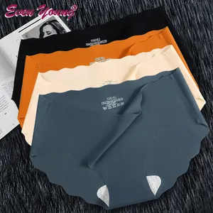 Evenyoung Dropshipping Wholesale Comfortable Spandex Ice Silk Lady Seamless Panties Women's Briefs Underwear