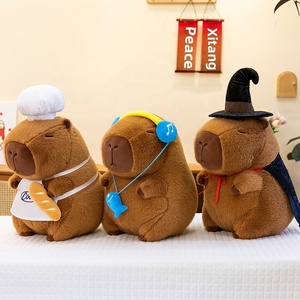 Muñeco <span class=keywords><strong>de</strong></span> Peluche <span class=keywords><strong>de</strong></span> Capibara Grande Creativo con Sombrero Blanco, Juguete <span class=keywords><strong>de</strong></span> Peluche <span class=keywords><strong>de</strong></span> Capibara al por Mayor - Product Image 2