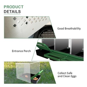 Haimu Chicken Nesting Box 3 Agujeros Pollos Huevos Poner Nido Cajas para Gallinas Patio Trasero Granja - Product Image 4