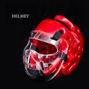 Casco de Taekwondo de cara completa con logotipo personalizado, casco de entrenamiento de boxeo MMA, protector de cabeza al mejor precio