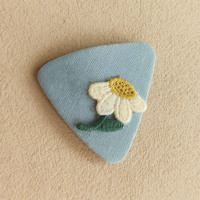 Barrettes à cheveux brodées en tissu toile, pinces bec de canard, dents métalliques antidérapantes, style vintage bohème, usine OEM ODM avec 21 ans d'expérience, certifiées CE