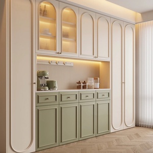 Mueble para Vino de Madera Maciza Moderno y Duradero de Fábrica 2025 con Puertas de Vidrio y Aparador - Product Image 2