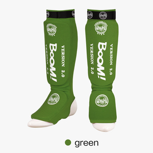 GINGPAI MMA <span class=keywords><strong>Protège</strong></span>-pieds <span class=keywords><strong>protège</strong></span>-tibias en tricot avec crochet et boucle de protection pour Muay <span class=keywords><strong>Thai</strong></span> Kick Boxing - Product Image 3