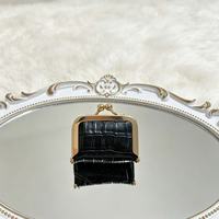 Petite bourse à monnaie personnalisée à motif crocodile, fermeture à clip, mini boîte de rangement portable pour bijoux, étui de voyage de luxe pour collier et écouteurs