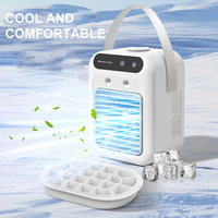 Mini ventilateur de climatisation de bureau, rechargeable par USB, humidificateur par pulvérisation, faible consommation d'énergie, 4,8-6W, refroidisseur d'été