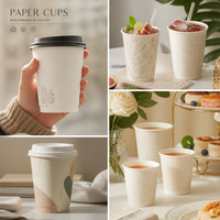 Gobelet à café jetable en papier blanc à paroi simple, compostable, biodégradable, 4 oz, 8 oz, 12 oz, impression personnalisée, pour usage en café