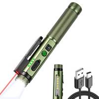 Lampe d'inspection portable rechargeable AA/LED avec laser rouge, base magnétique et clip, pour mécaniciens et maintenance