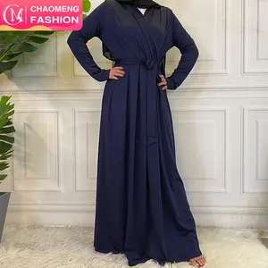 6421 #7 색상 Kaftan 두바이 Abaya 터키 이슬람 패션 Hijab 드레스 이슬람 의류 Abayas 맥시 드레스