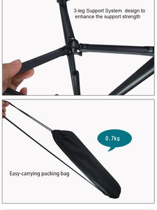 حامل ثلاثي القوائم من الألومنيوم للهاتف والكاميرا، حامل ثلاثي القوائم قابل للتعديل وخفيف الوزن للبث المباشر، حامل ثلاثي القوائم صغير للهاتف - Product Image 5