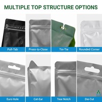 Pochette verticale en Mylar avec fenêtre, logo personnalisé imprimé, barrière anti-humidité et thermoscellable pour l'emballage des myrtilles
