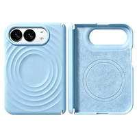 Étui magnétique en silicone liquide OEM respectueux de la peau avec double axe central antichoc et coque pliable pour iPhone Duo