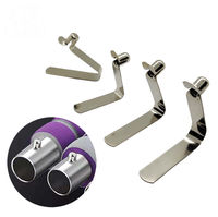 Clip à ressort en V en acier 65Mn nickelé, estampage métallique personnalisé, pour poteau de tente, avec bouton-poussoir, capacité de charge 20 lb, 5-10 mm