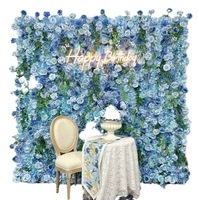 Décoration de mariage et de fête d'anniversaire, murs de fleurs artificielles en soie 5D pour les célébrations commerciales, studio photo