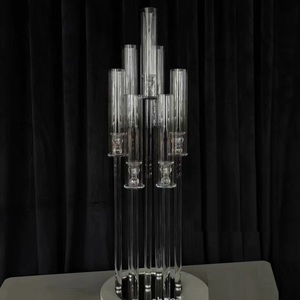 7 Kepala tempat lilin kaca dekorasi pernikahan hiasan tengah meja tempat lilin kristal berdiri tempat lilin berdiri - Product Image 1