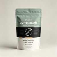 Sachet refermable en aluminium Mylar résistant à la chaleur pour grains de café premium, fraîchement torréfiés, riches en saveur