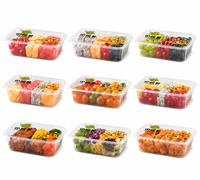 Boîte d'emballage alimentaire carrée jetable en PP de 1 mm d'épaisseur Lock Fresh Waimai par Liqiang