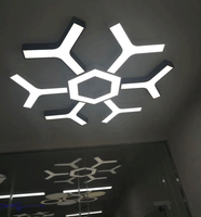 Panneau suspendu hexagonal à DEL personnalisé, plafonnier moderne suspendu pour la décoration intérieure