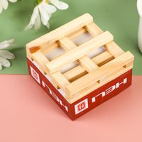 Bloc-notes adhésifs personnalisés en bois pour promotion d'entreprise avec bloc de papier et palette