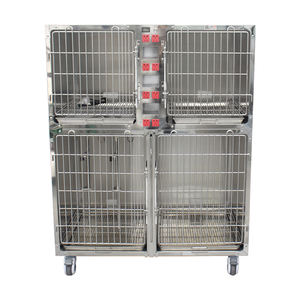 Jaula de animales de metal de acero inoxidable <span class=keywords><strong>veterinaria</strong></span> de alta calidad, perrera para perros, cajas clínicas, cámara de hospitalización, casa - Product Image 5