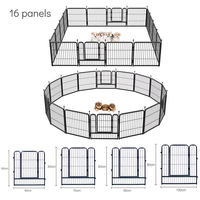 Enclos pliable en métal pour chiens et chats, à fermeture rapide, forme personnalisable, anti-évasion, pour petits animaux, montage facile, prix abordable