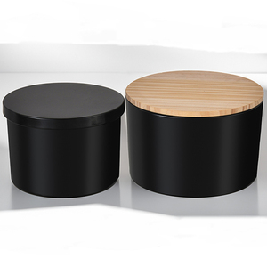 Wholesale Luxury Three Wick 12oz 14oz 16oz Matte Black <strong>Candle</strong> <strong>Jar</strong> <strong>Amber</strong> Frosted Large <strong>Candle</strong> <strong>Jar</strong> - Product Image 3